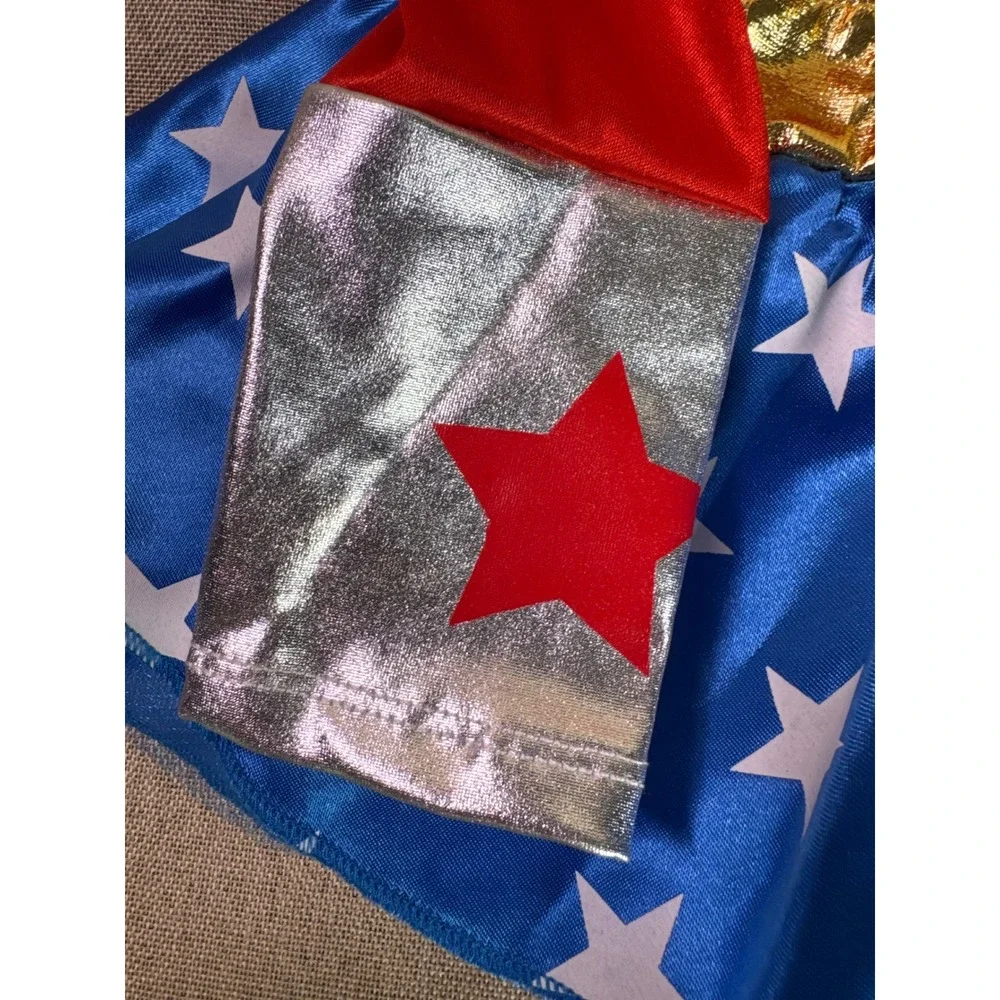 DC Comics Wonder Woman Infant Costume Dress Cape Headband 0-6 Months 3pc Set